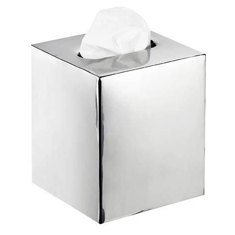 View All Bathroom Accessories Tissue Box Cover, Stainless Steel